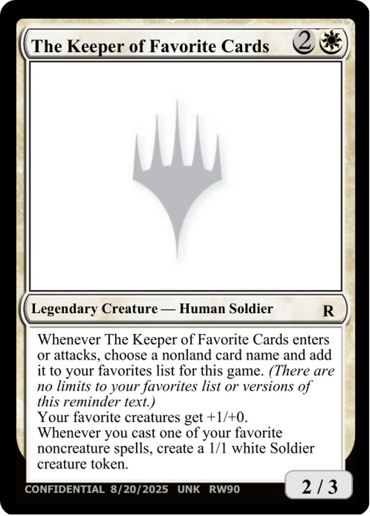The Keeper of Favorite Cards (8/20/2025) [Unknown Event] | Gamers Paradise
