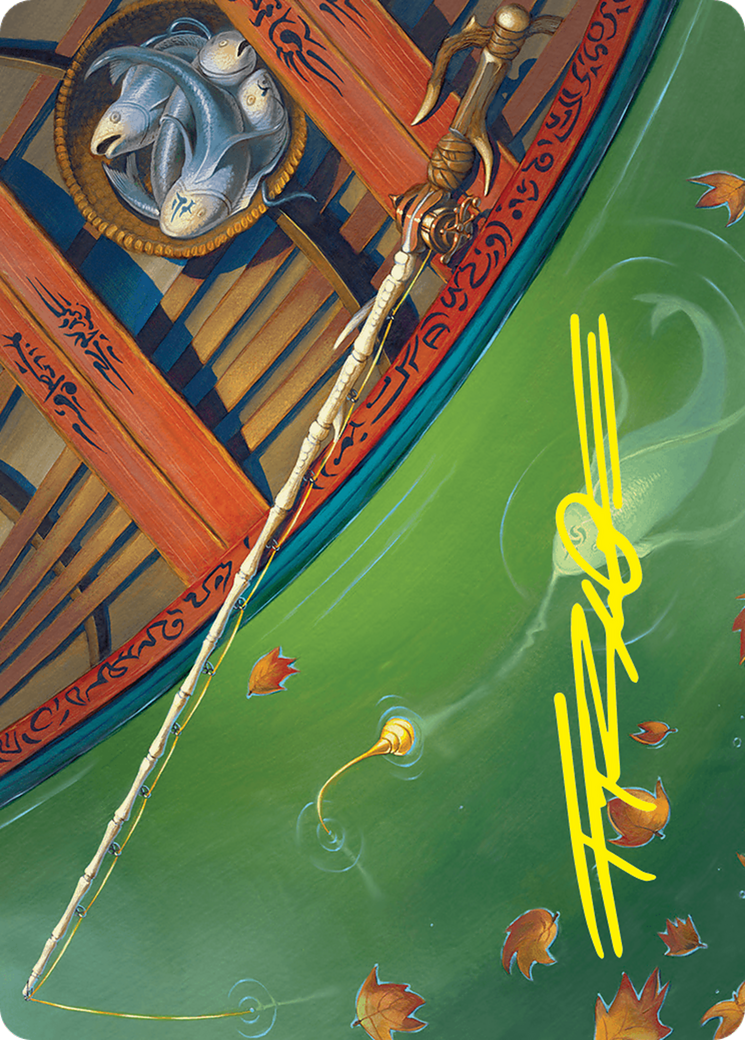 Fishing Pole Art Card (18/54) (Gold-Stamped Signature) [Foundations Art Series] | Gamers Paradise