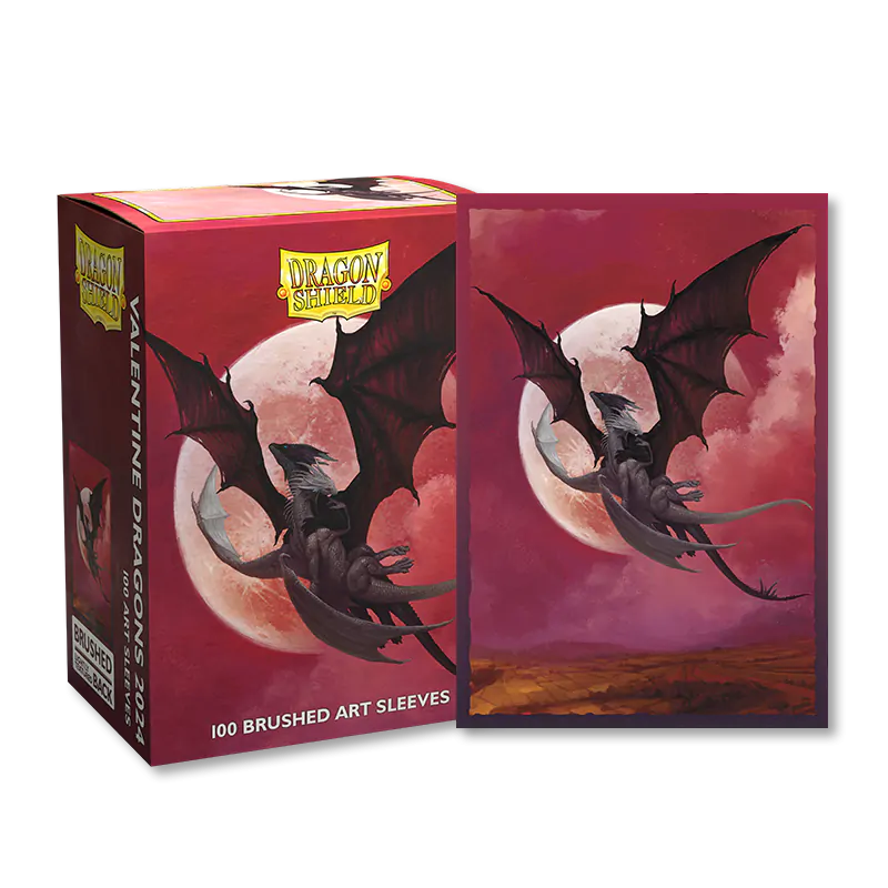 Dragon Shield: Standard Brushed 100ct Sleeves - Valentine Dragons (2024) | Gamers Paradise