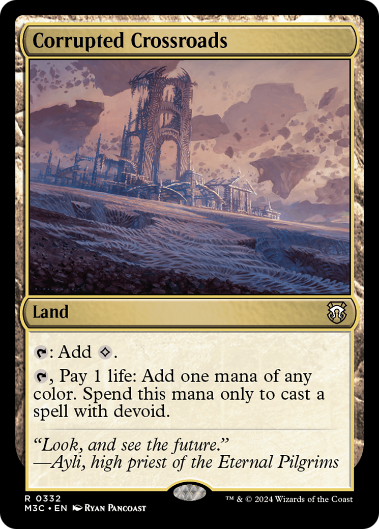 Corrupted Crossroads (Ripple Foil) [Modern Horizons 3 Commander] | Gamers Paradise