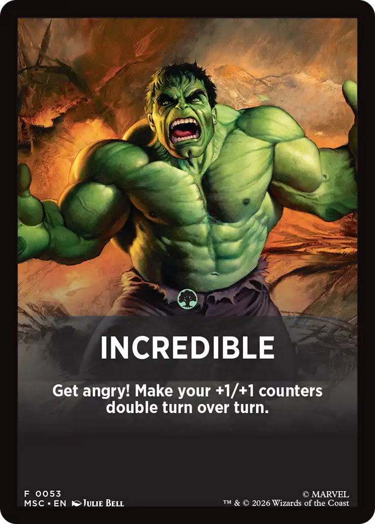 Incredible Theme Card [Marvel Super Heroes Commander] | Gamers Paradise
