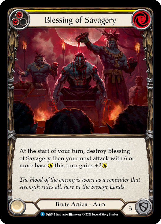 Blessing of Savagery (Yellow) [DYN014] (Dynasty) | Gamers Paradise