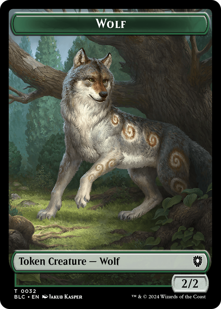 Goat // Wolf (032) Double-Sided Token [Bloomburrow Commander Tokens] | Gamers Paradise