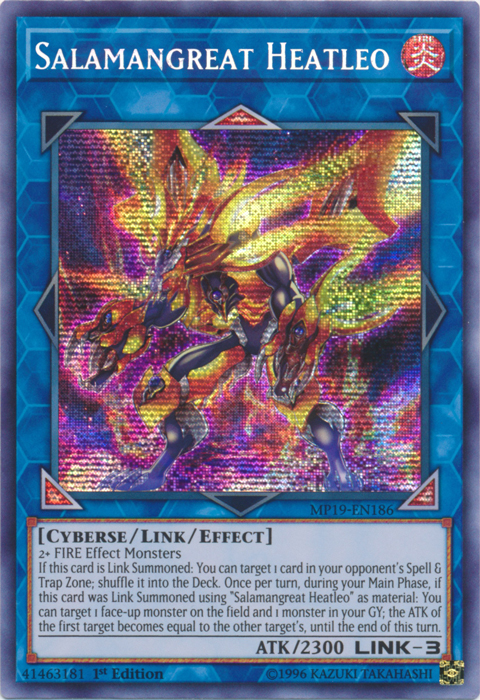 Salamangreat Heatleo [MP19-EN186] Prismatic Secret Rare | Gamers Paradise