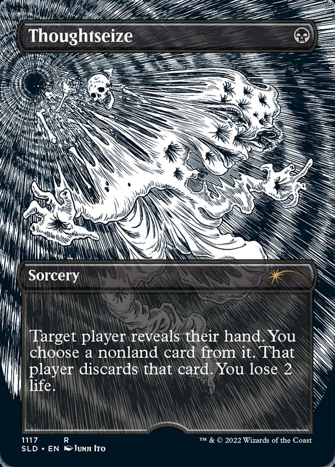 Thoughtseize (Borderless Etched Foil) [Secret Lair Drop Series] | Gamers Paradise