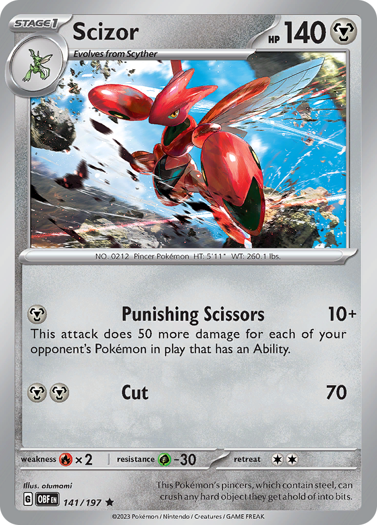 Scizor (141/197) [Scarlet & Violet: Obsidian Flames] | Gamers Paradise