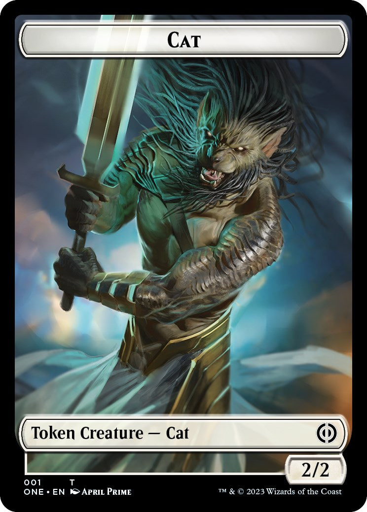Bird // Cat Double-Sided Token [Phyrexia: All Will Be One Commander Tokens] | Gamers Paradise