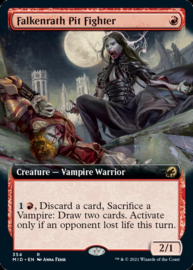 Falkenrath Pit Fighter (Extended Art) [Innistrad: Midnight Hunt] | Gamers Paradise