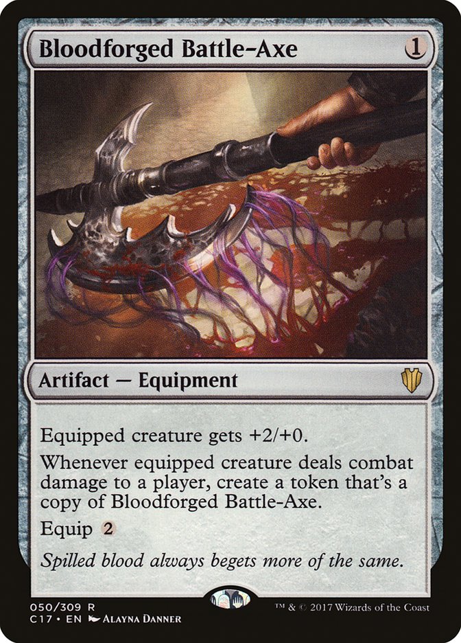 Bloodforged Battle-Axe [Commander 2017] | Gamers Paradise