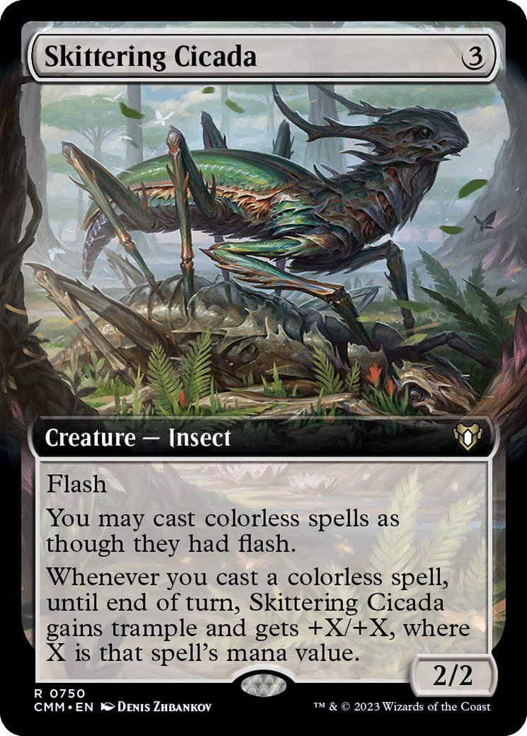 Skittering Cicada (Extended Art) [Commander Masters] | Gamers Paradise