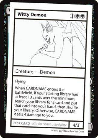 Witty Demon (2021 Edition) [Mystery Booster Playtest Cards] | Gamers Paradise