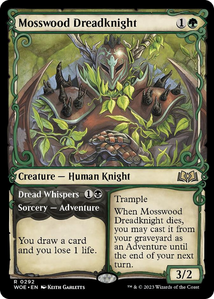 Mosswood Dreadknight // Dread Whispers (Showcase) [Wilds of Eldraine] | Gamers Paradise