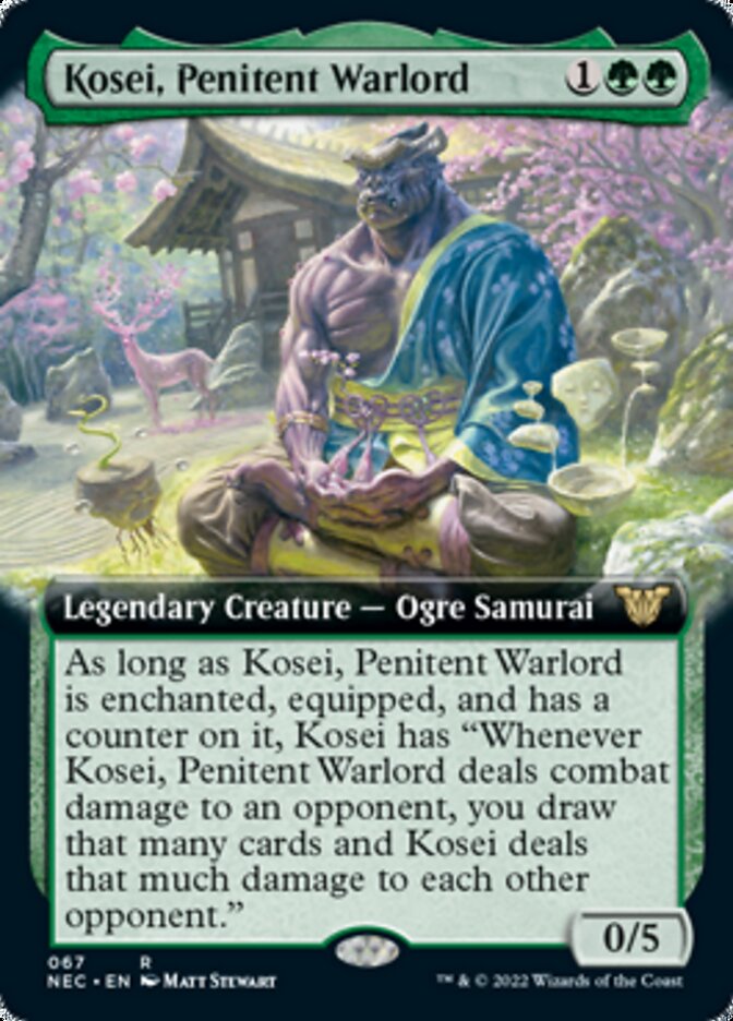 Kosei, Penitent Warlord (Extended Art) [Kamigawa: Neon Dynasty Commander] | Gamers Paradise