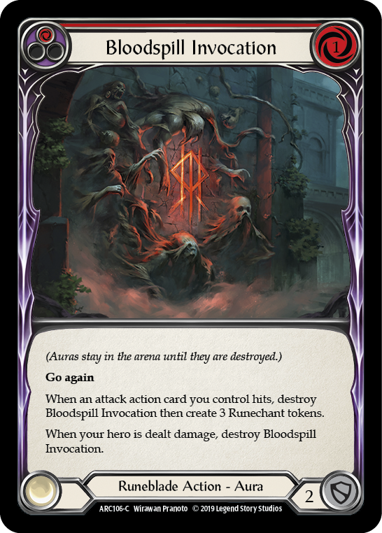 Bloodspill Invocation (Red) [ARC106-C] (Arcane Rising)  1st Edition Rainbow Foil | Gamers Paradise