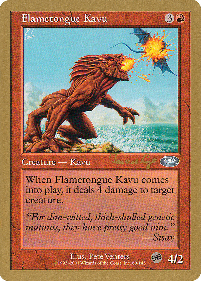 Flametongue Kavu (Tom van de Logt) (SB) [World Championship Decks 2001] | Gamers Paradise