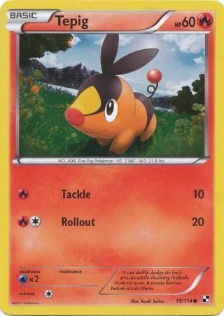 Tepig (15/114) (Cosmos Holo) [Black & White: Base Set] | Gamers Paradise