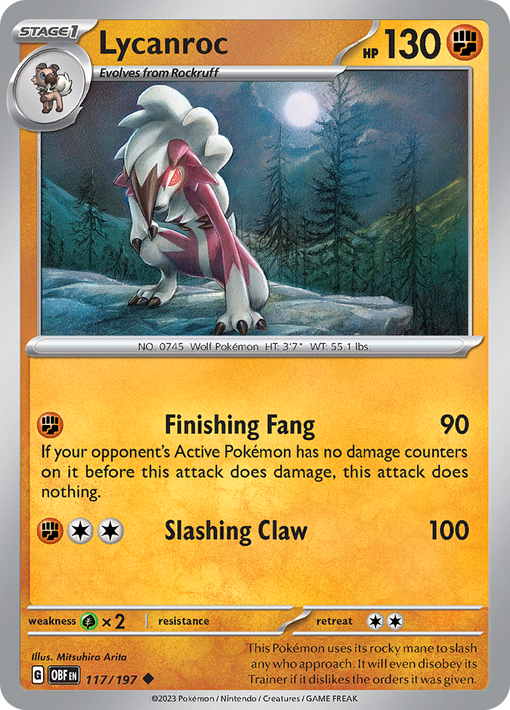 Lycanroc (117/197) [Scarlet & Violet: Obsidian Flames] | Gamers Paradise