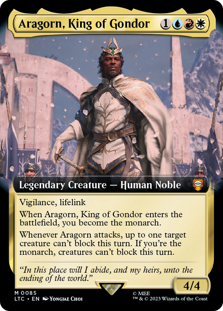 Aragorn, King of Gondor (Extended Art) [The Lord of the Rings: Tales of Middle-Earth Commander] | Gamers Paradise
