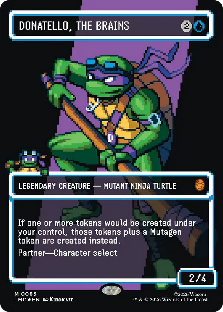 Donatello, the Brains (0085) (Borderless) (Surge Foil) [Teenage Mutant Ninja Turtles Commander] | Gamers Paradise