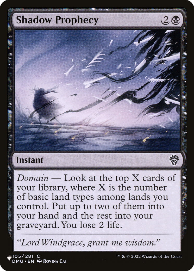 Shadow Prophecy [The List] | Gamers Paradise