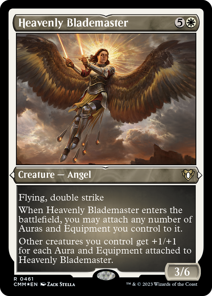 Heavenly Blademaster (Foil Etched) [Commander Masters] | Gamers Paradise