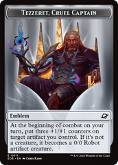 Robot // Emblem - Tezzeret, Cruel Captain Double-Sided Token [Edge of Eternities Tokens] | Gamers Paradise