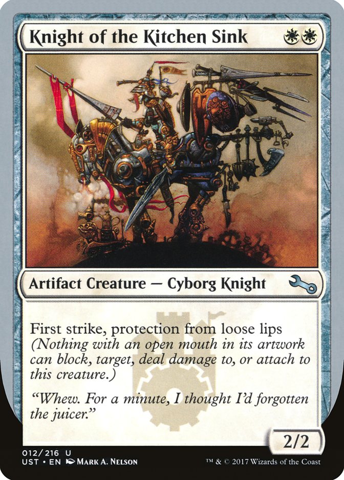 Knight of the Kitchen Sink ("protection from loose lips") [Unstable] | Gamers Paradise
