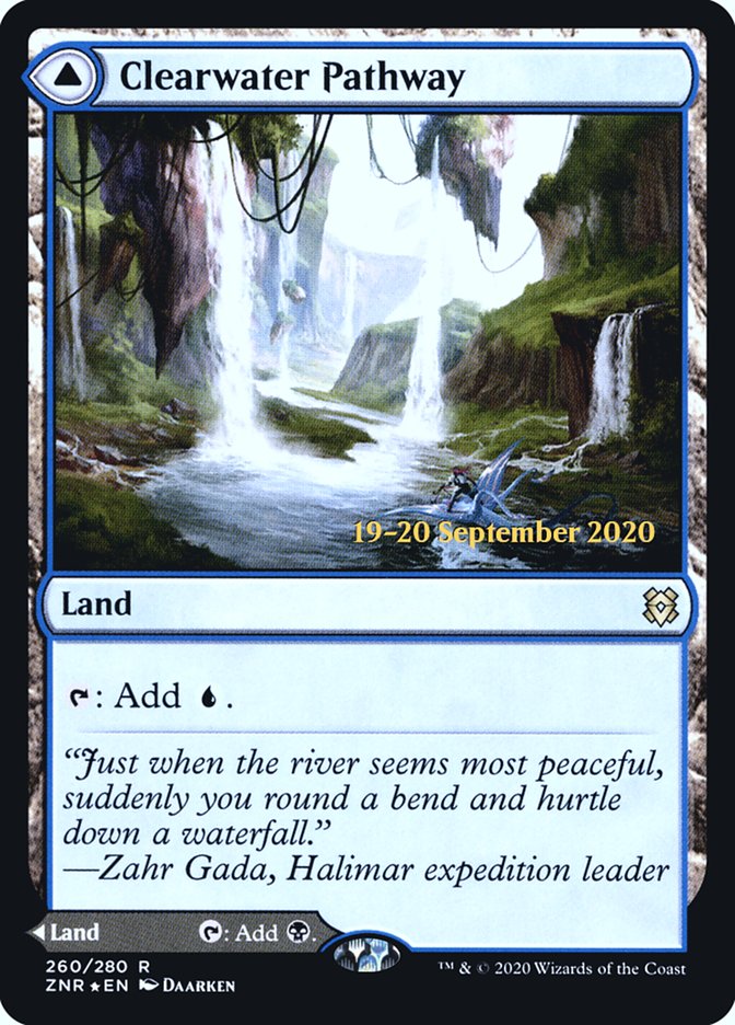 Clearwater Pathway // Murkwater Pathway [Zendikar Rising Prerelease Promos] | Gamers Paradise