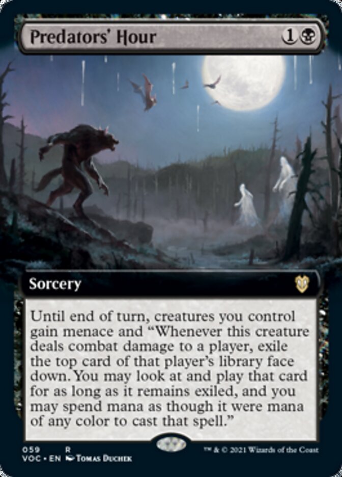 Predators' Hour (Extended Art) [Innistrad: Crimson Vow Commander] | Gamers Paradise