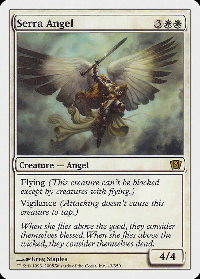 Serra Angel (9th Edition) [Oversize Cards] | Gamers Paradise