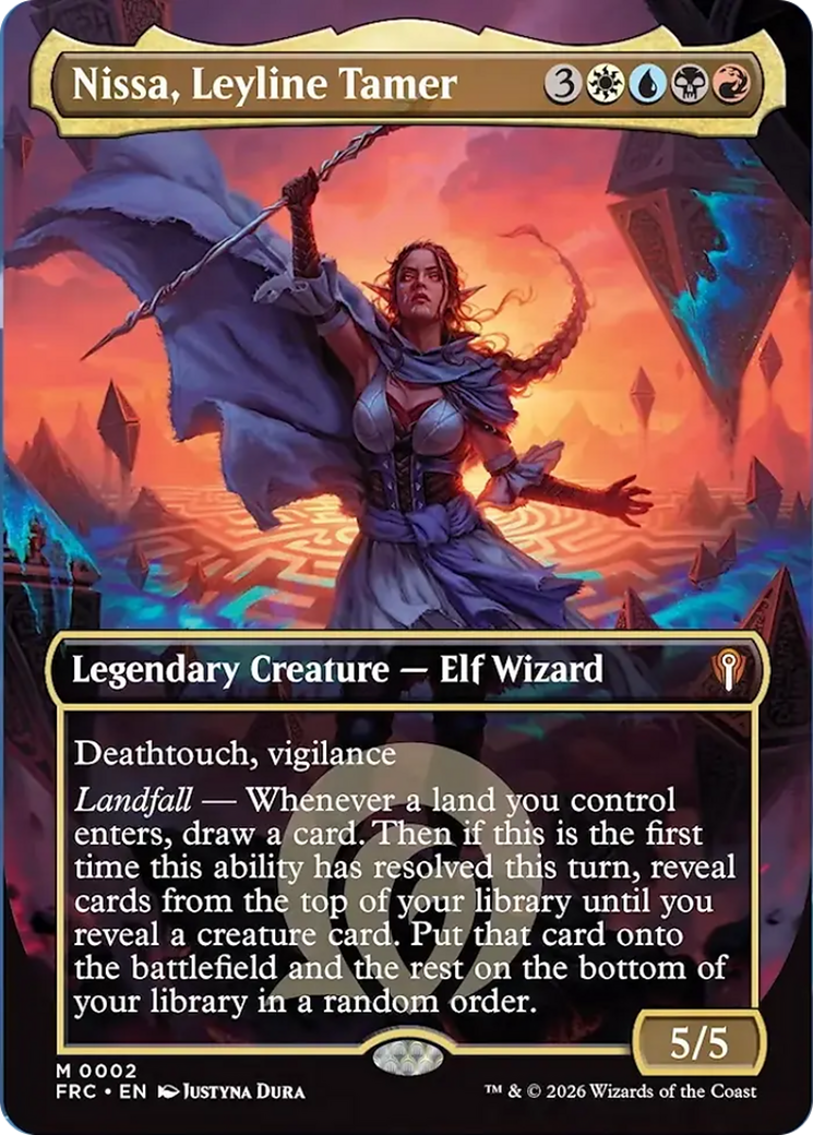 Nissa, Leyline Tamer (Borderless) [Reality Fracture Commander] | Gamers Paradise