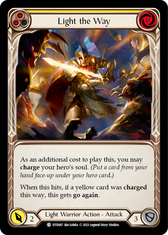 Light the Way (Yellow) [DTD067] (Dusk Till Dawn)  Rainbow Foil | Gamers Paradise