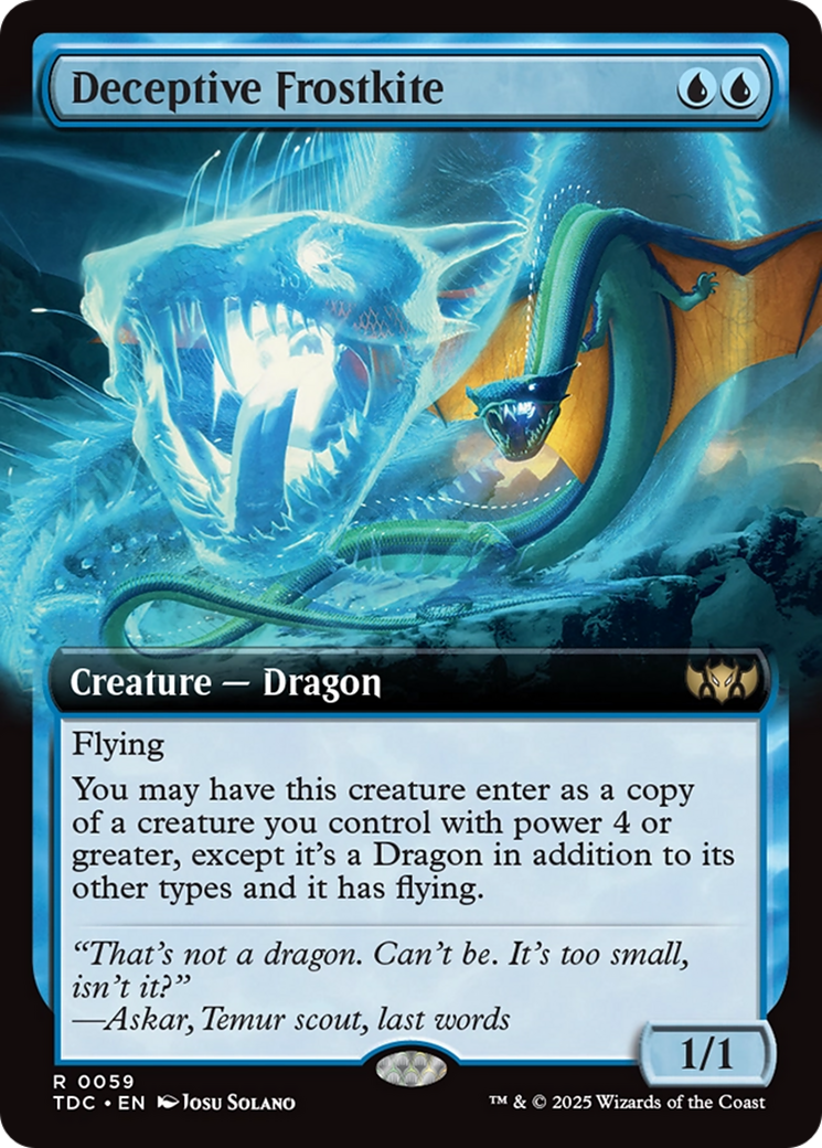 Deceptive Frostkite (Extended Art) [Tarkir: Dragonstorm Commander] | Gamers Paradise