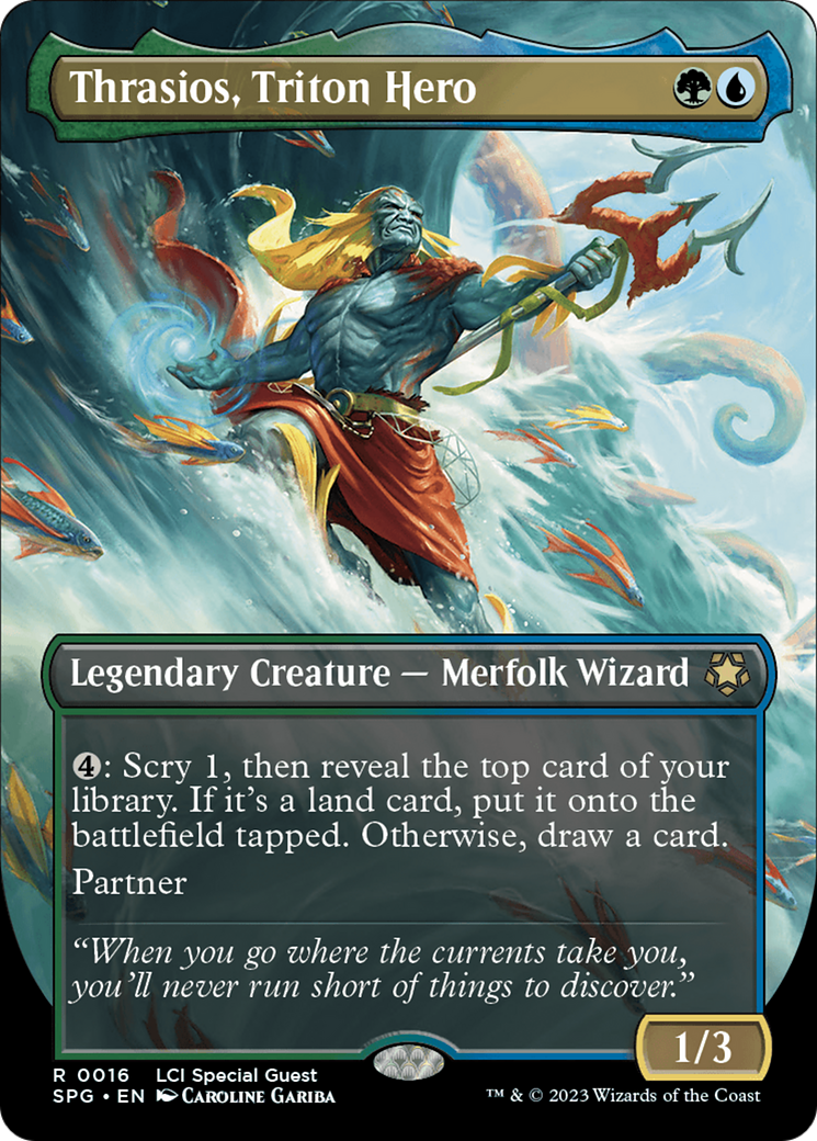 Thrasios, Triton Hero (Borderless) [The Lost Caverns of Ixalan Special Guests] | Gamers Paradise