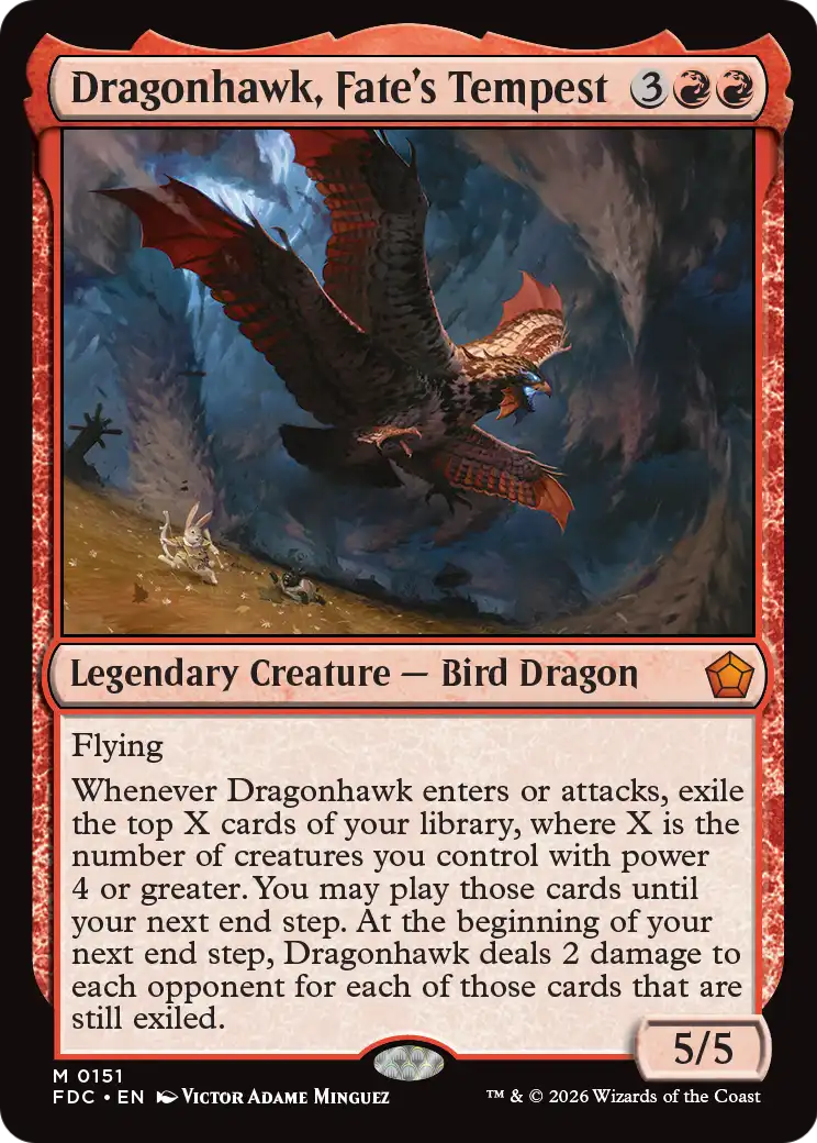 Dragonhawk, Fate's Tempest [Foundations Commander] | Gamers Paradise