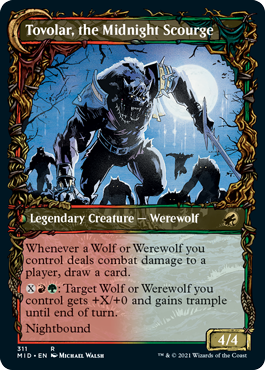 Tovolar, Dire Overlord // Tovolar, the Midnight Scourge (Showcase Equinox) [Innistrad: Midnight Hunt] | Gamers Paradise