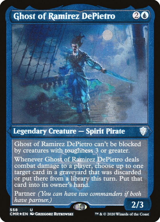 Ghost of Ramirez DePietro (Etched) [Commander Legends] | Gamers Paradise
