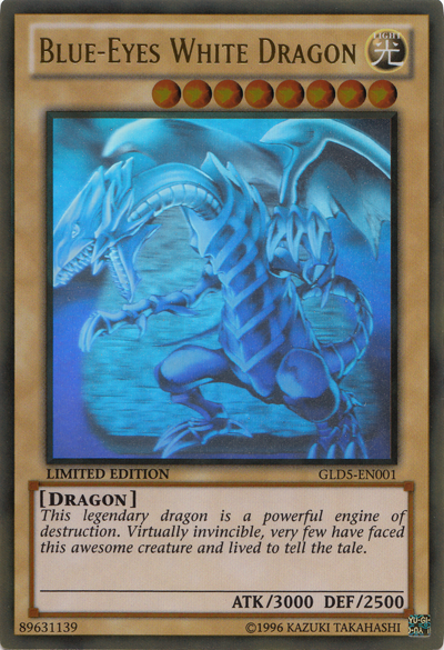 Blue-Eyes White Dragon [GLD5-EN001] Ghost/Gold Rare | Gamers Paradise