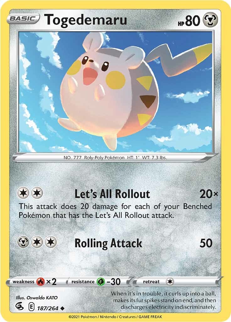 Togedemaru (187/264) [Sword & Shield: Fusion Strike] | Gamers Paradise