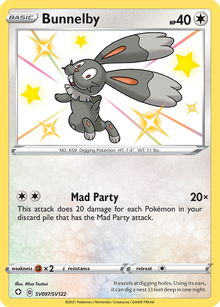 Bunnelby (SV097/SV122) [Sword & Shield: Shining Fates] | Gamers Paradise