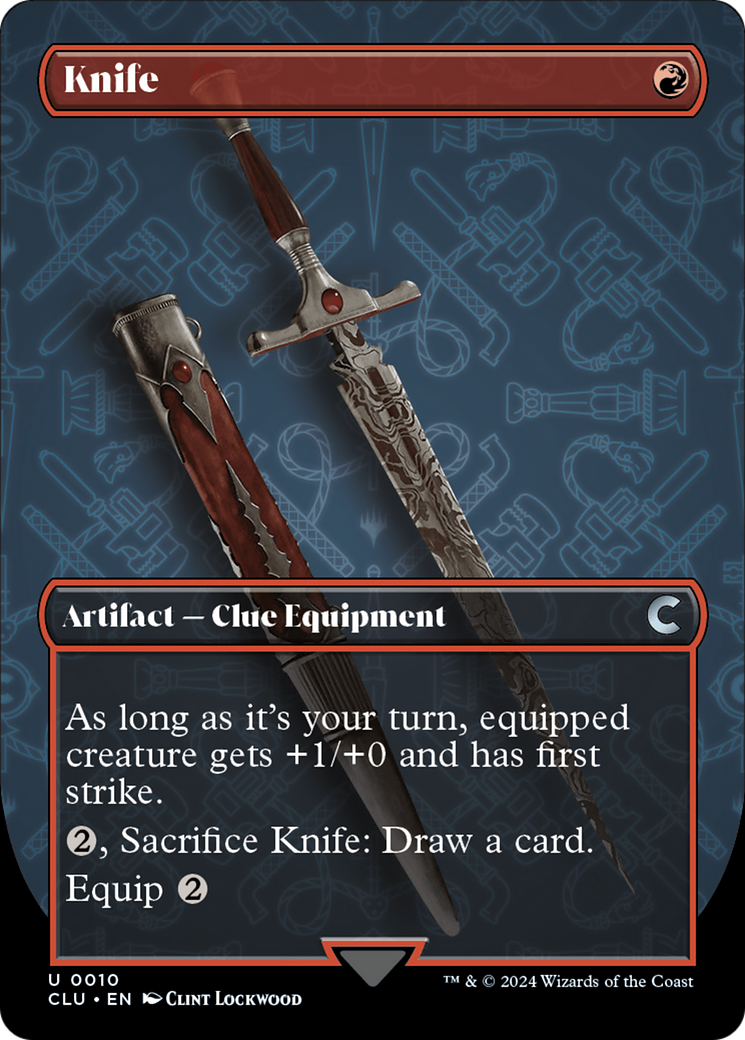 Knife (Borderless) [Ravnica: Clue Edition] | Gamers Paradise