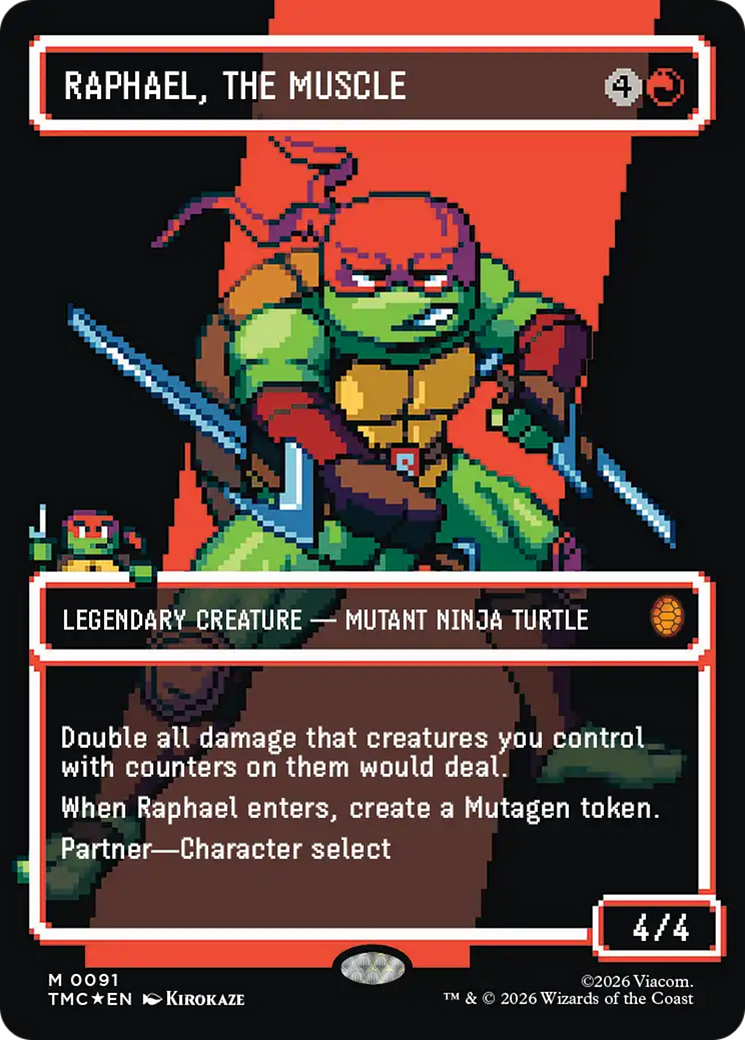 Raphael, the Muscle (0091) (Borderless) (Surge Foil) [Teenage Mutant Ninja Turtles Commander] | Gamers Paradise