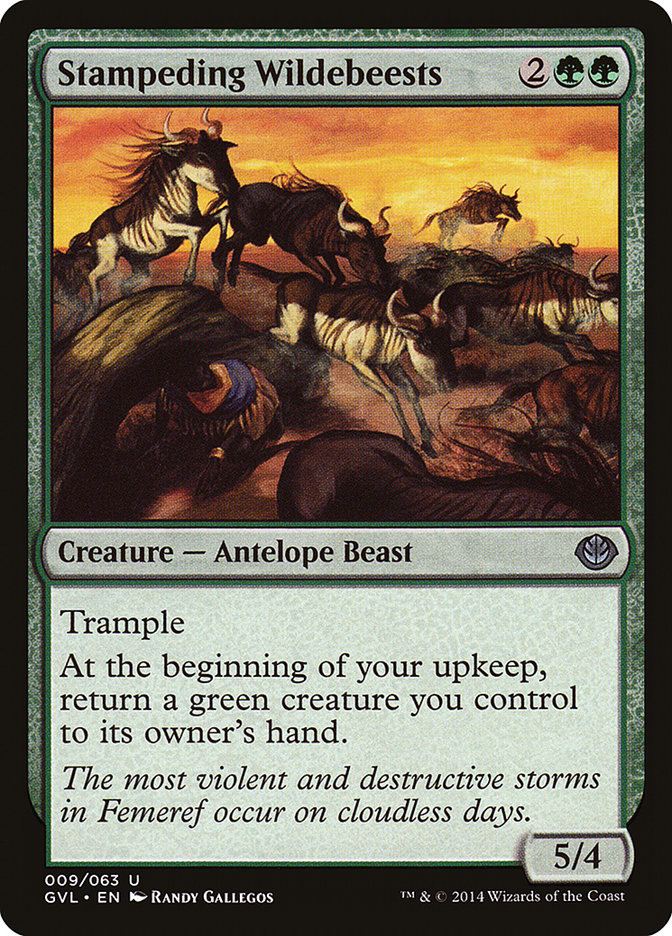 Stampeding Wildebeests (Garruk vs. Liliana) [Duel Decks Anthology] | Gamers Paradise