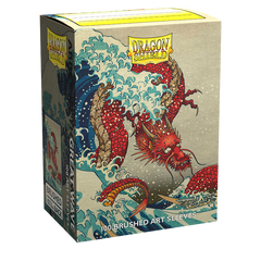 Dragon Shield: Standard 100ct Brushed Art Sleeves - The Great Wave | Gamers Paradise