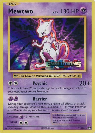 Mewtwo (51/108) (XY Evolutions Prerelease) [XY: Black Star Promos] | Gamers Paradise