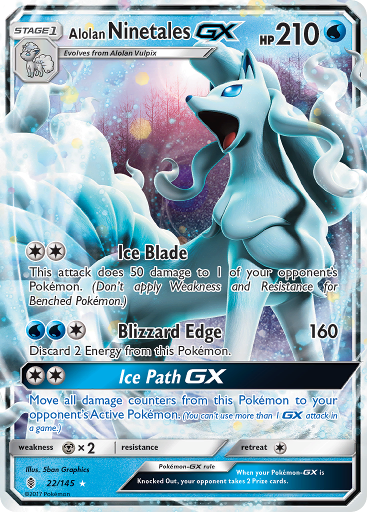 Alolan Ninetales GX (22/145) [Sun & Moon: Guardians Rising] | Gamers Paradise