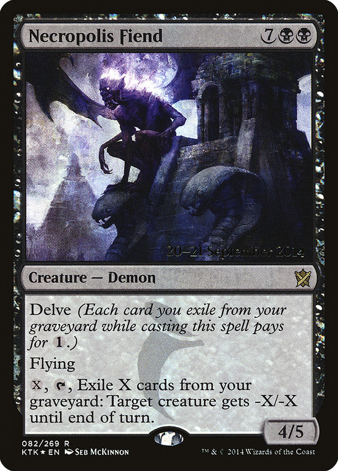 Necropolis Fiend [Khans of Tarkir Prerelease Promos] | Gamers Paradise