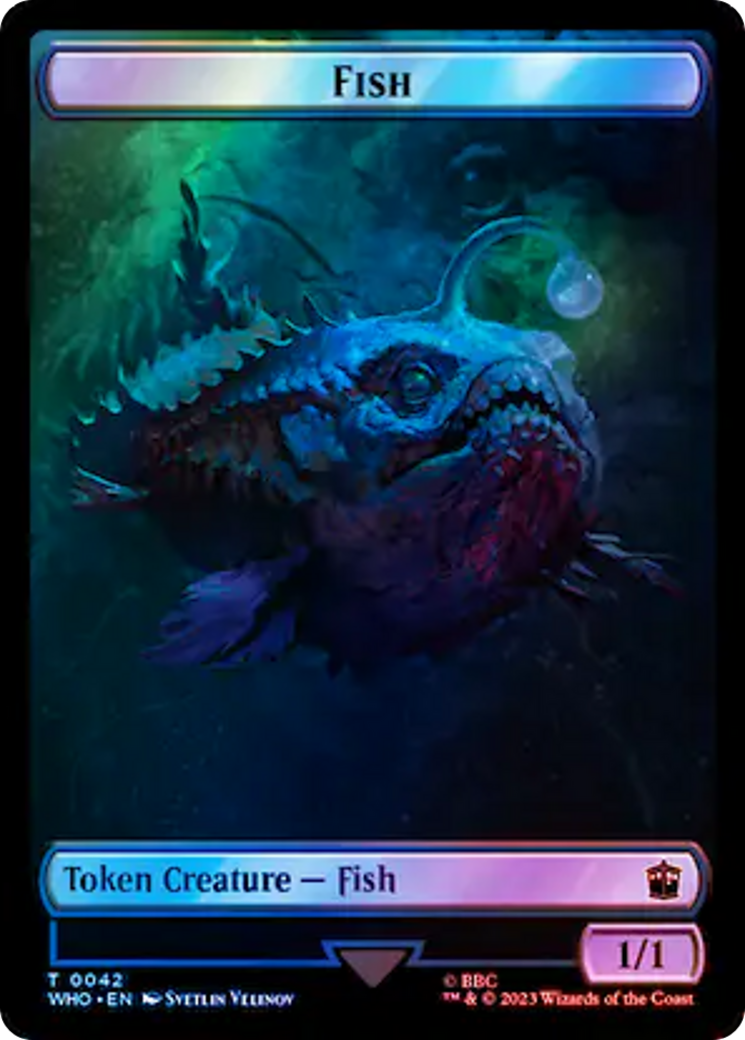 Fish // Treasure (0060) Double-Sided Token (Surge Foil) [Doctor Who Tokens] | Gamers Paradise