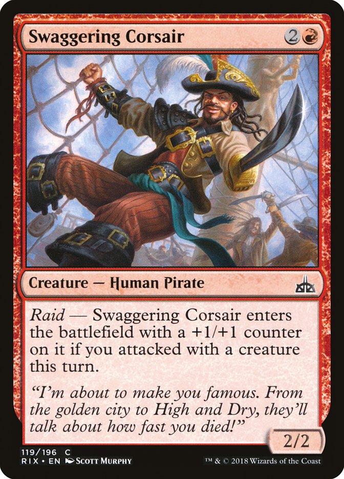 Swaggering Corsair [Rivals of Ixalan] | Gamers Paradise