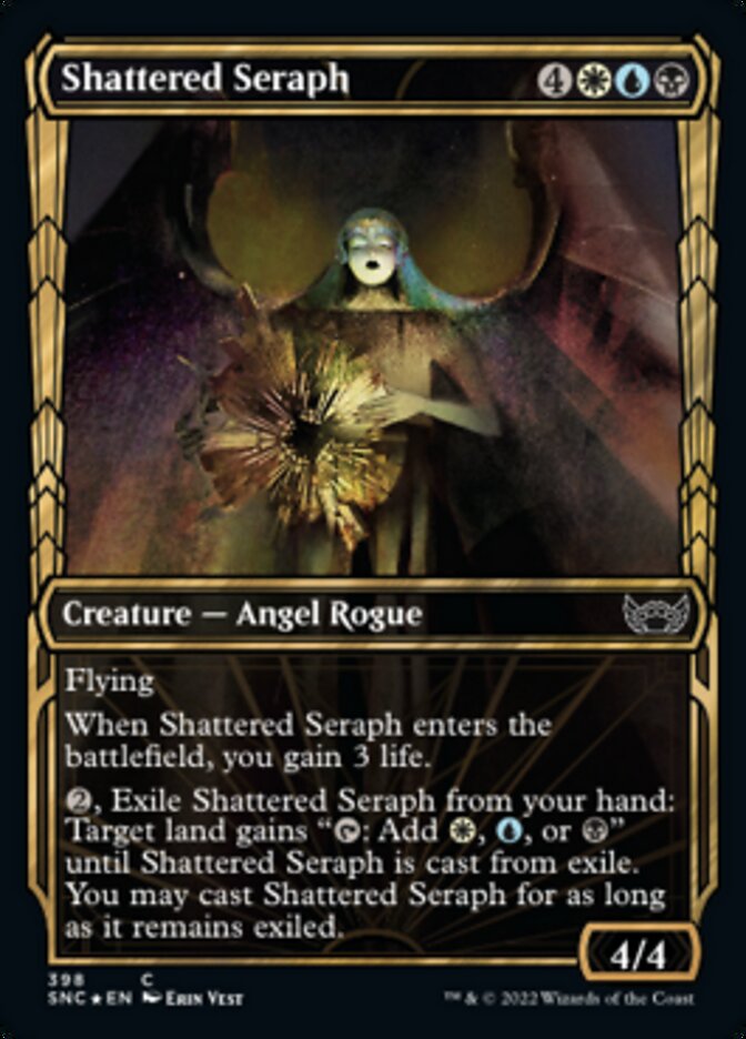 Shattered Seraph (Showcase Golden Age Gilded Foil) [Streets of New Capenna] | Gamers Paradise